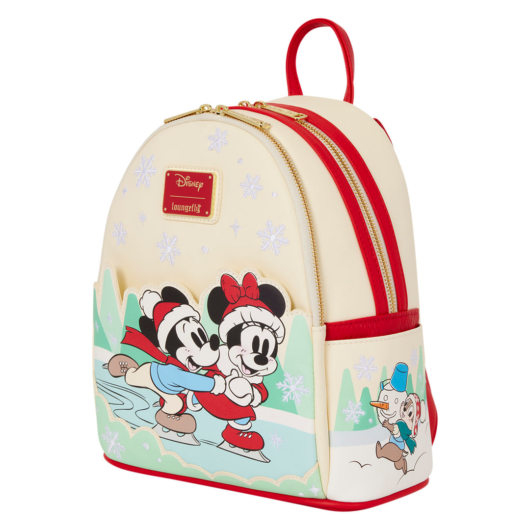 Loungefly Disney Mickey & Friends Ice Skating Mini Backpack with Headband Holder