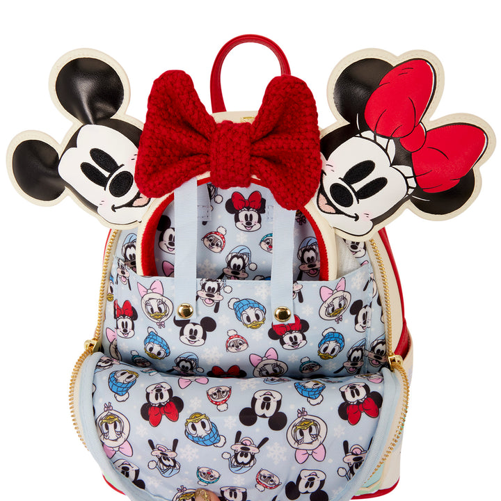 Loungefly Disney Mickey & Friends Ice Skating Mini Backpack with Headband Holder