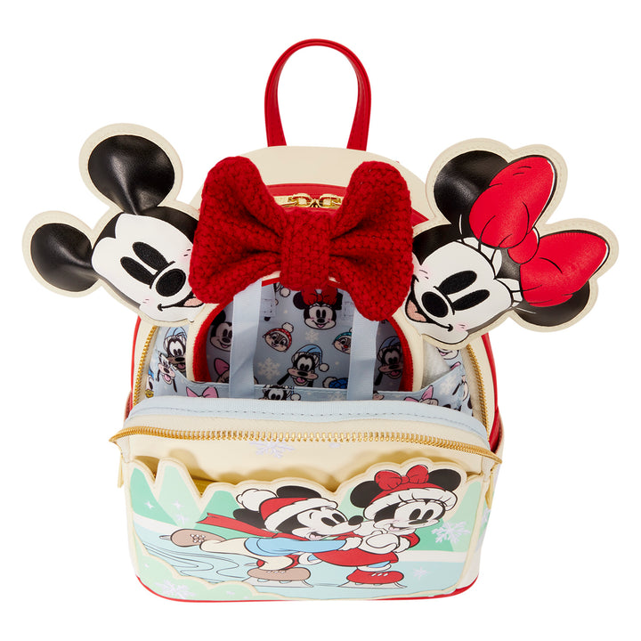 Loungefly Disney Mickey & Friends Ice Skating Mini Backpack with Headband Holder