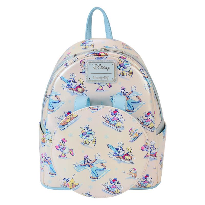 Loungefly Disney Mickey & Friends Winter Wonderland Mini Backpack W/Ears Headband Set