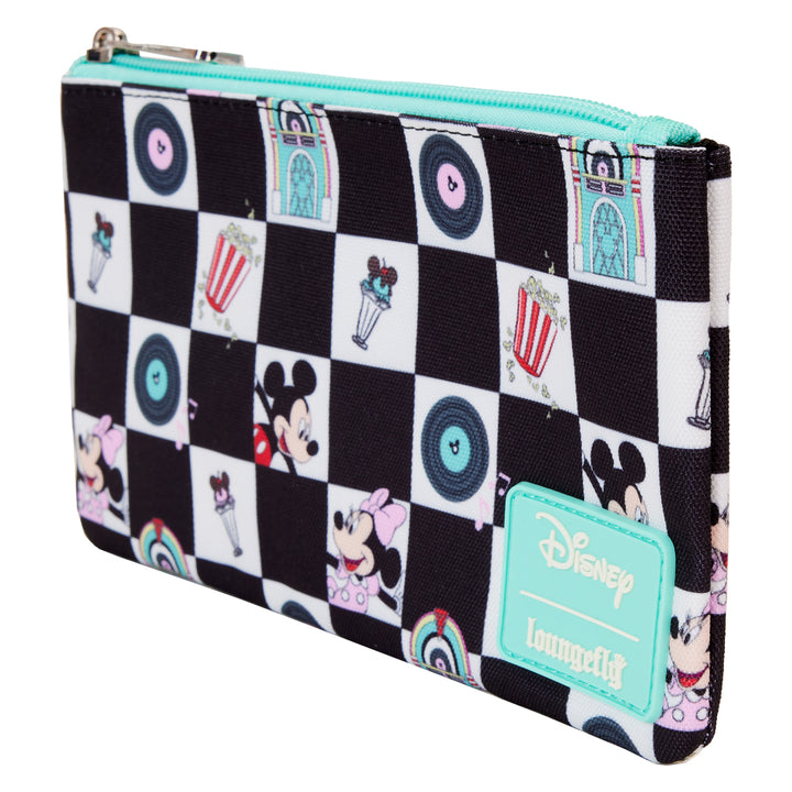 Disney Mickey and Minnie Date Night Diner AOP Nylon Wristlet