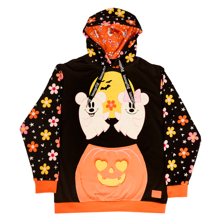 Loungefly Disney Mickey & Minnie Ghost Halloween Glow in the Dark Hoodie