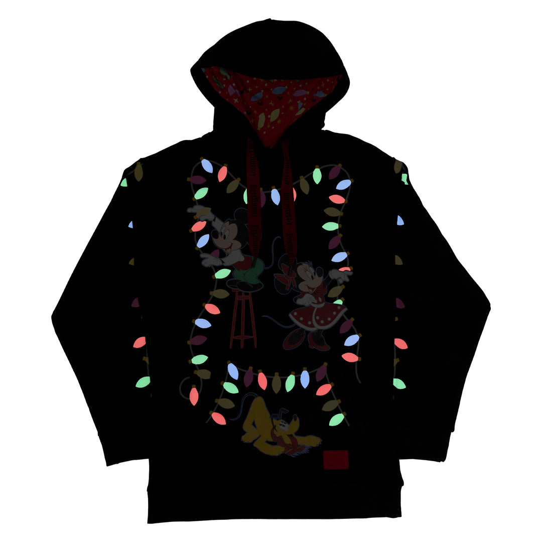 Loungefly Disney Mickey & Friends Light-up Decorations Glow in the Dark Hoodie