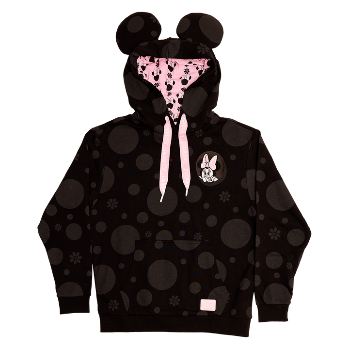 Loungefly Disney Minnie Rock the Dots Floral Hoodie