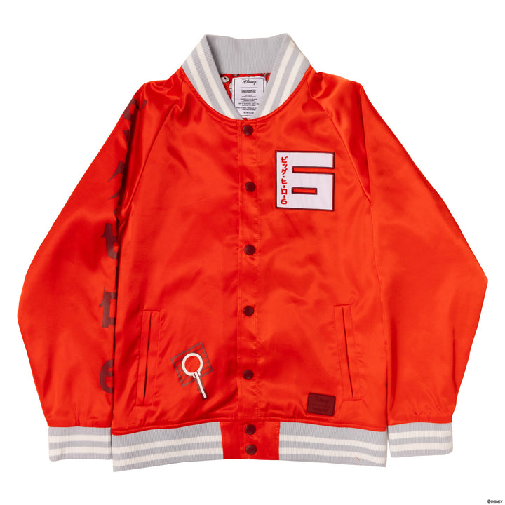 Loungefly Disney Big Hero 6 10th Anniversary Satin Bomber Jacket