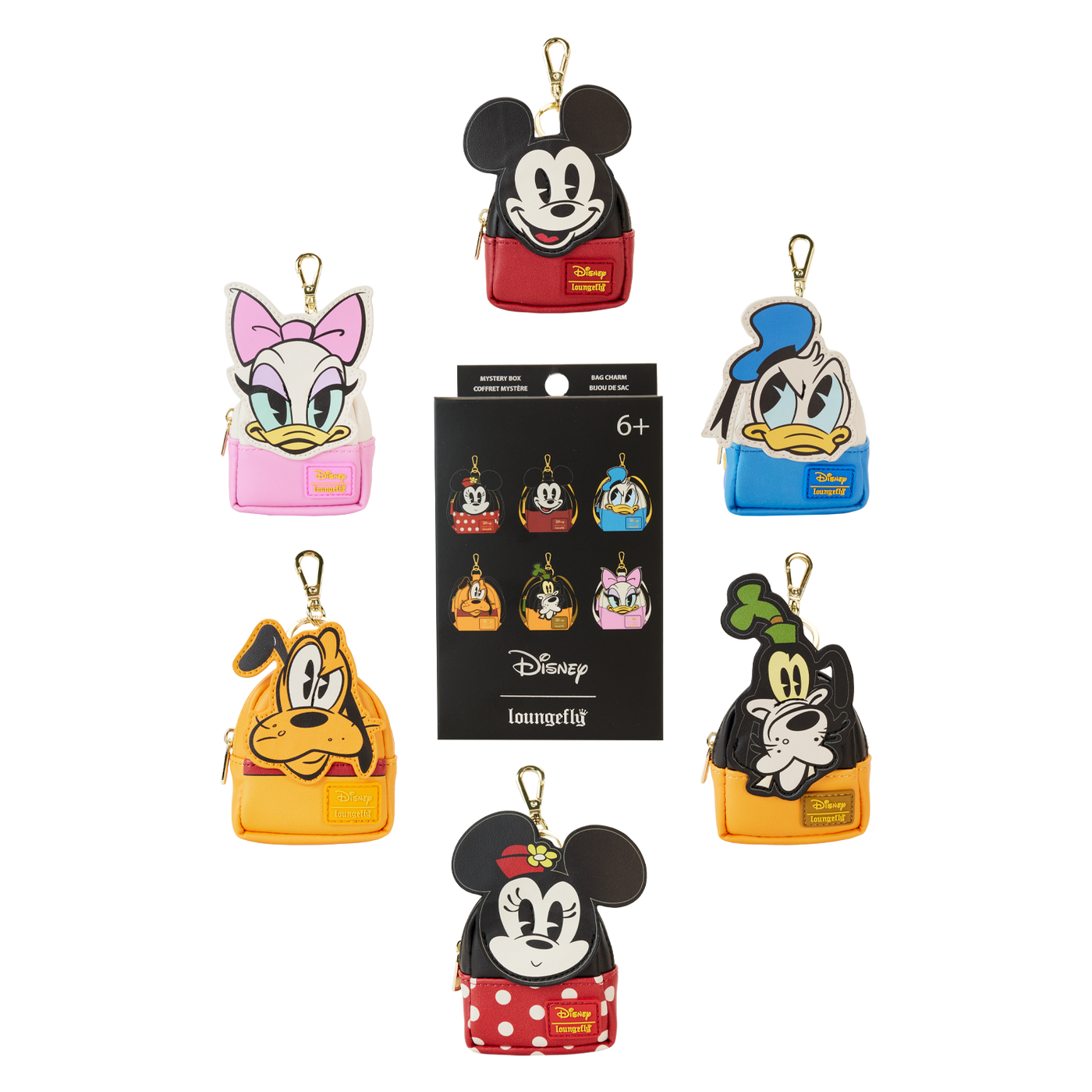 Loungefly Disney Mickey and Friends Mini Backpack Mystery Box Keychain