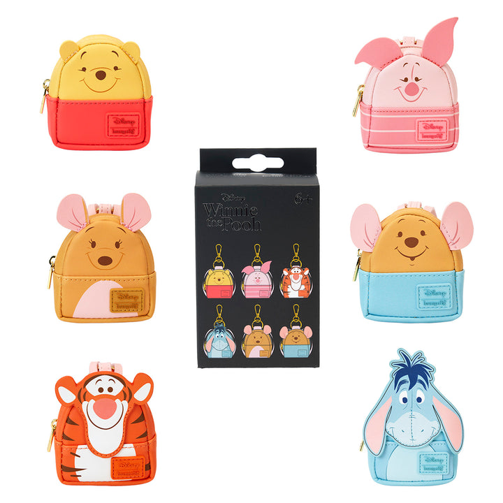 Loungefly Disney Winnie the Pooh Mystery Box Mini Backpack Bag Charm Keychain