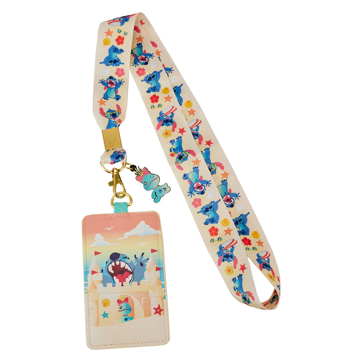 Loungefly Disney Lilo & Stitch Sandcastle Beach Surprise Lanyard W/Cardholder