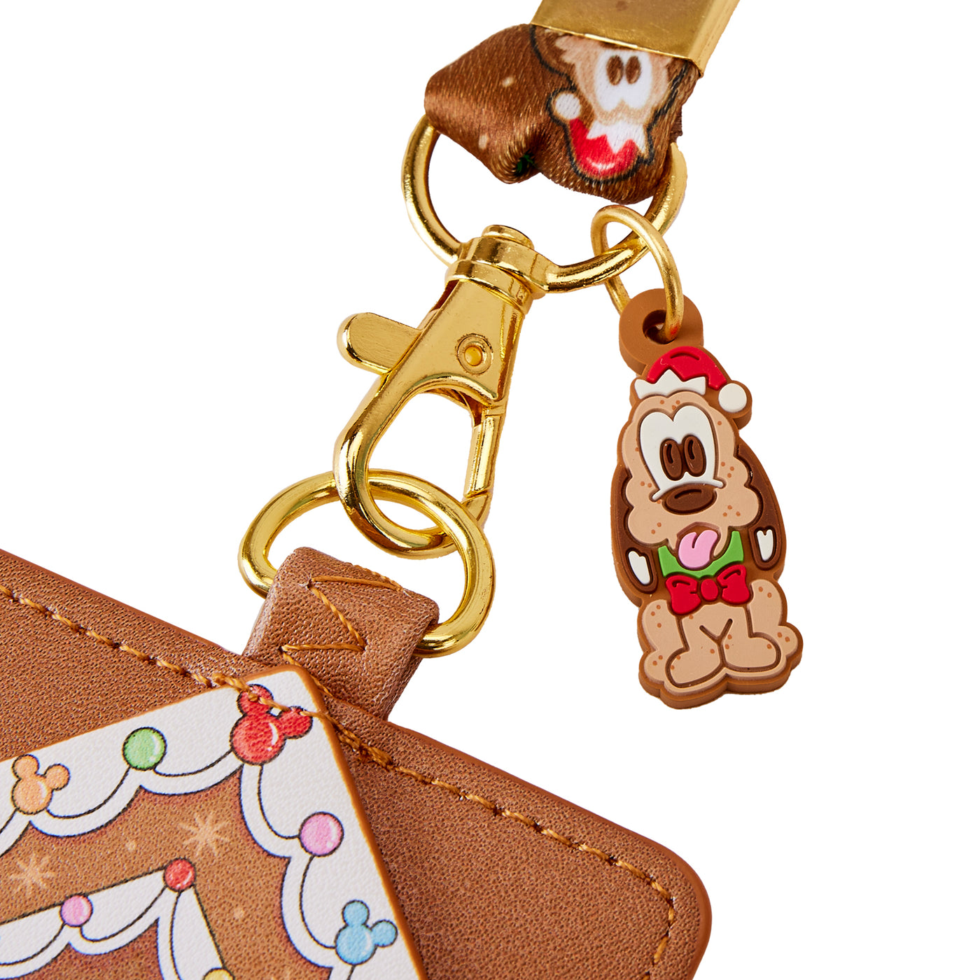 Disney Mickey & Friends Gingerbread House Lanyard W/Cardholder