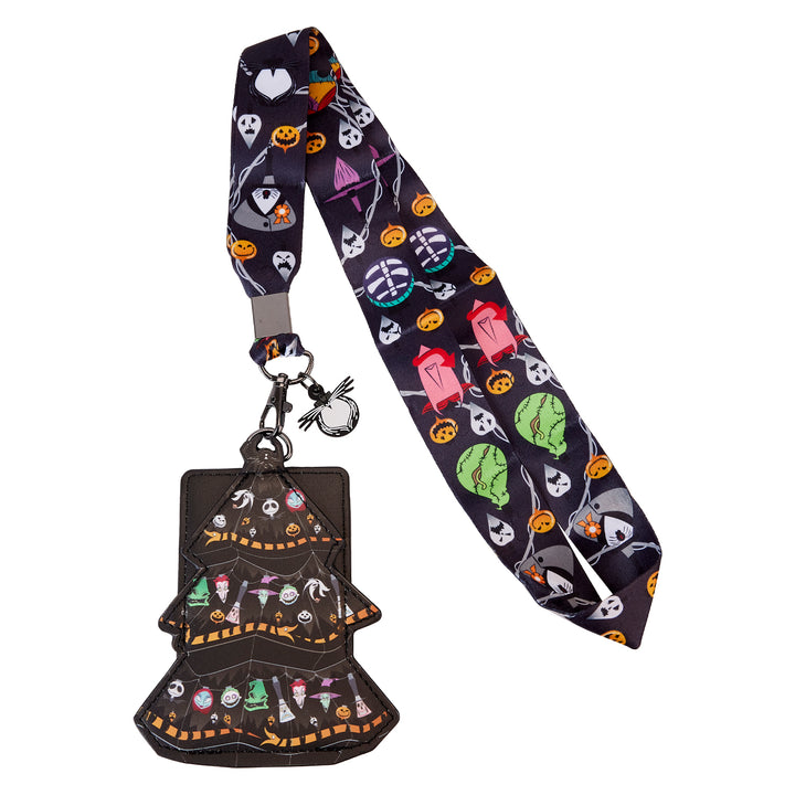 Disney Nightmare Before Christmas Xmas Tree Lanyard W/Cardholder