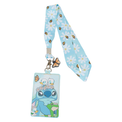 Loungefly Disney Lilo and Stitch Springtime Stitch Lanyard W/Cardholder