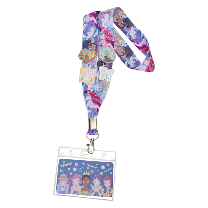 Loungefly Disney Princess Manga Style Lanyard with Cardholder