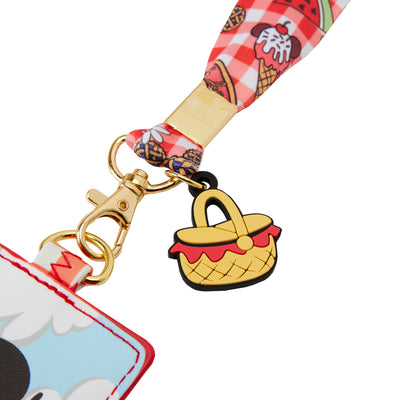 Loungefly Disney Mickey and Friends Picnic Lanyard with Cardholder