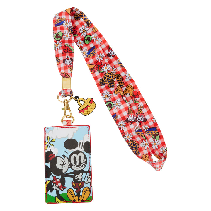 Loungefly Disney Mickey and Friends Picnic Lanyard with Cardholder