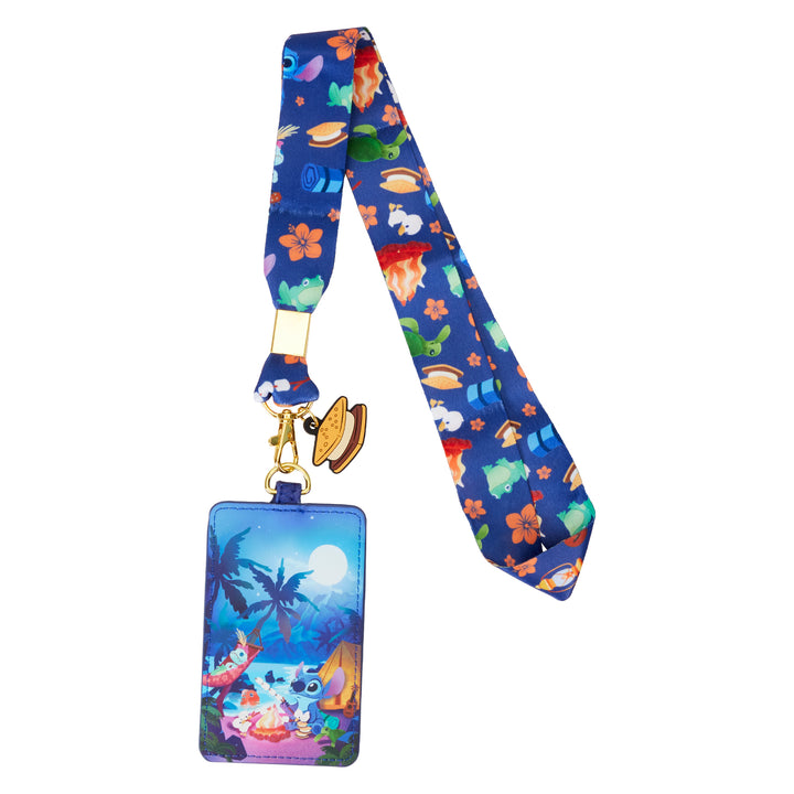 Loungefly Disney Lilo & Stitch Camping Cuties Lanyard with Cardholder