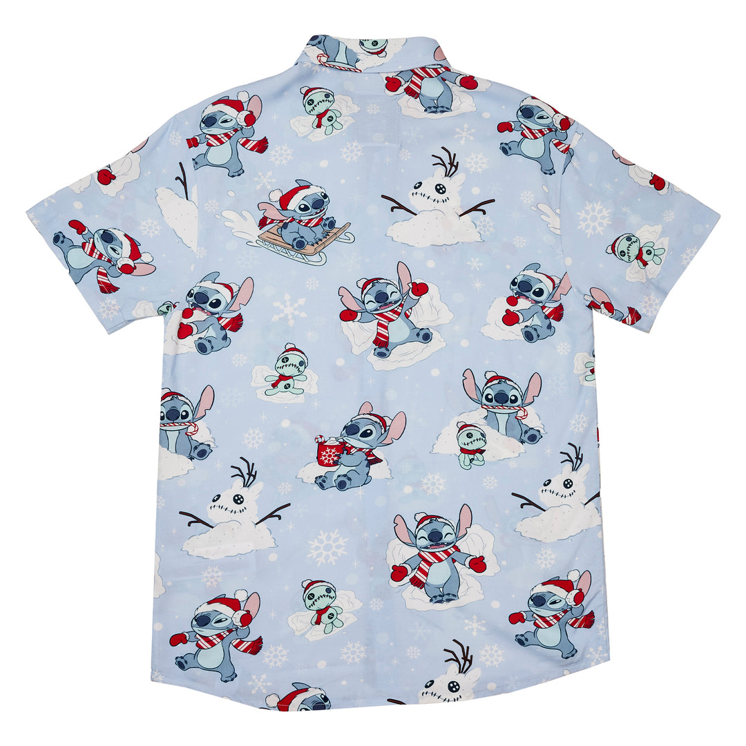 Disney Stitch Snow Angel Camp Shirt