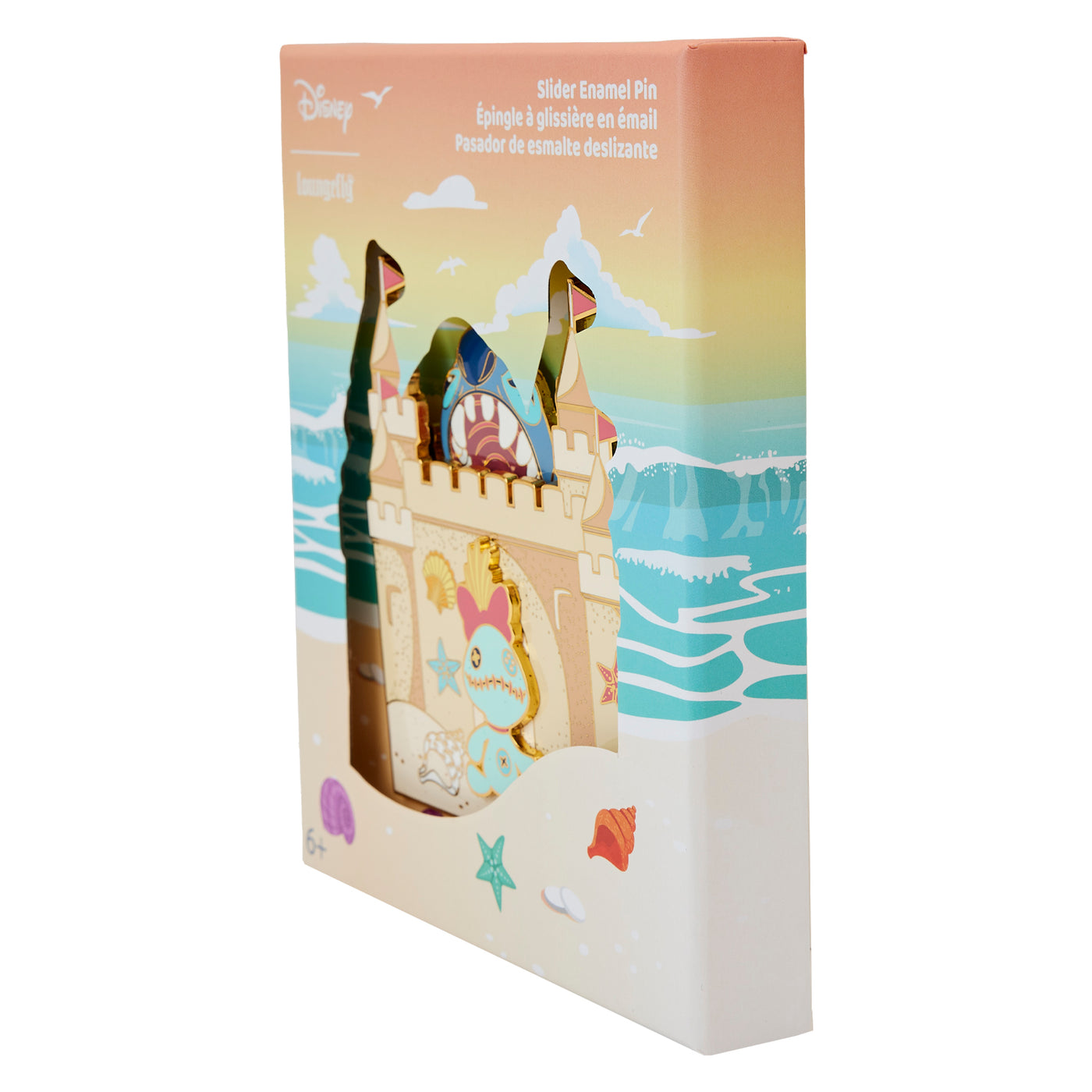 Loungefly Disney Lilo and Stitch Sandcastle Beach Surprise 3" Collector Box Limited Edition Pin