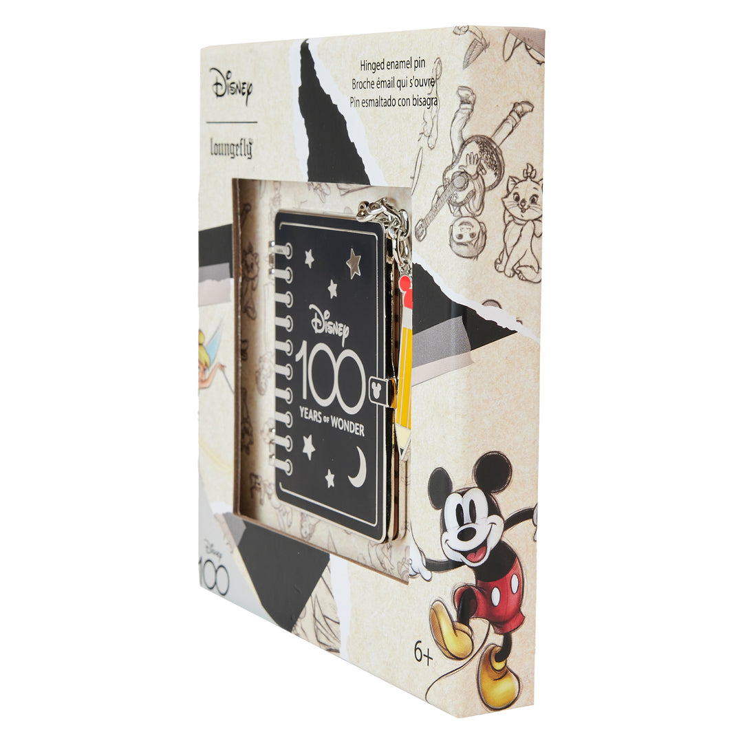 Disney 100th Anniversary Sketchbook 3" Collector Box Limited Edition Pin
