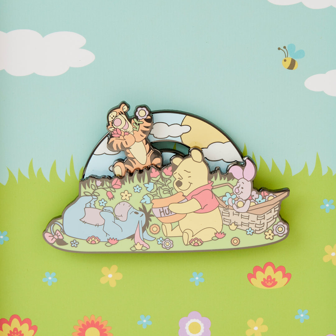 Disney Winnie the Pooh Folk Floral 3" Collector Box Limited Edition Pin