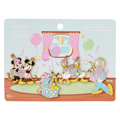 Disney Mickey & Friends Birthday Celebration 4pc Pin Set