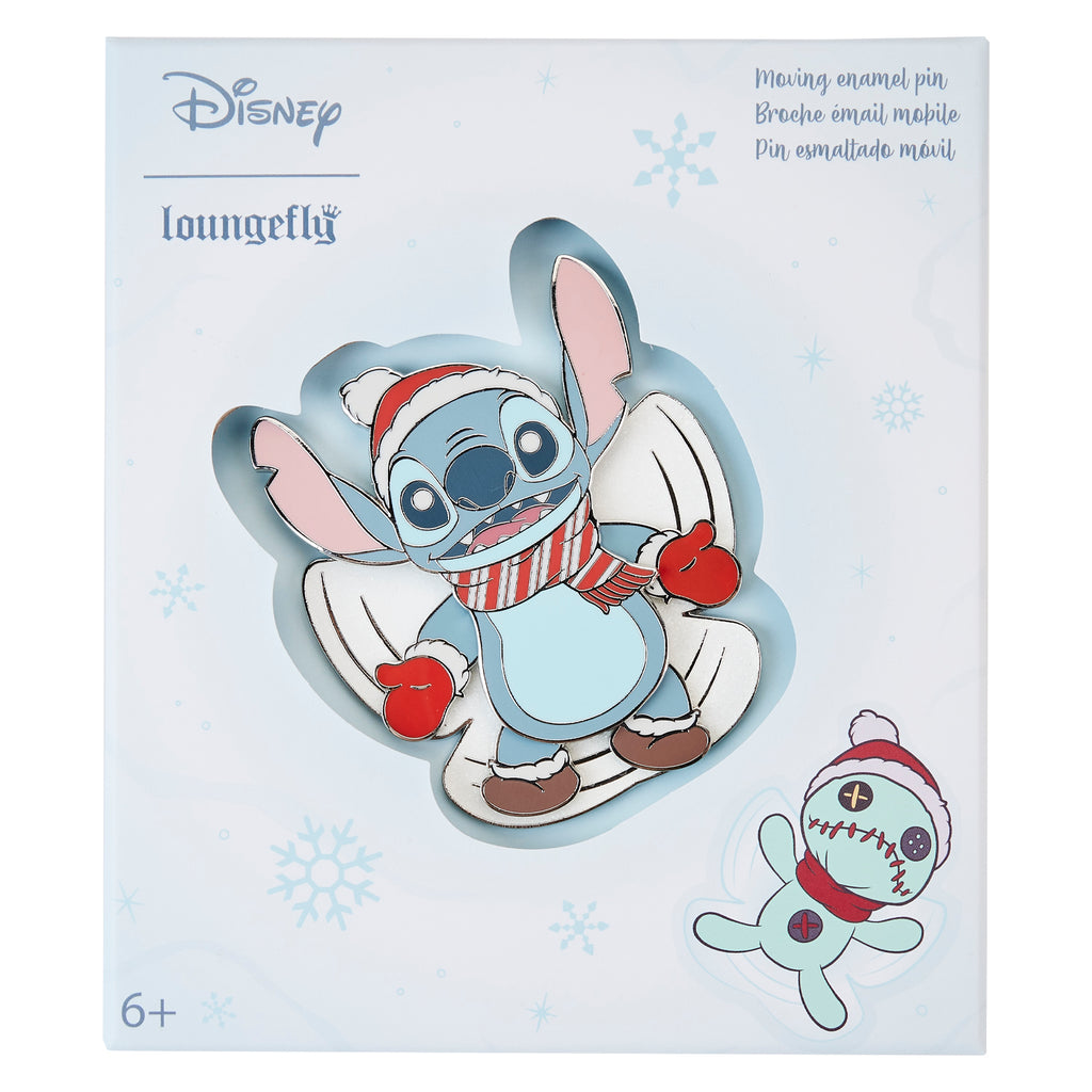 Loungefly Disney Stitch Holiday Snow Angel Glitter Mini Backpack