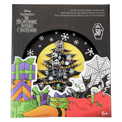 Disney Nightmare Before Christmas Glow in the Dark Christmas Tree 3" Collector Box Limited Edition Pin
