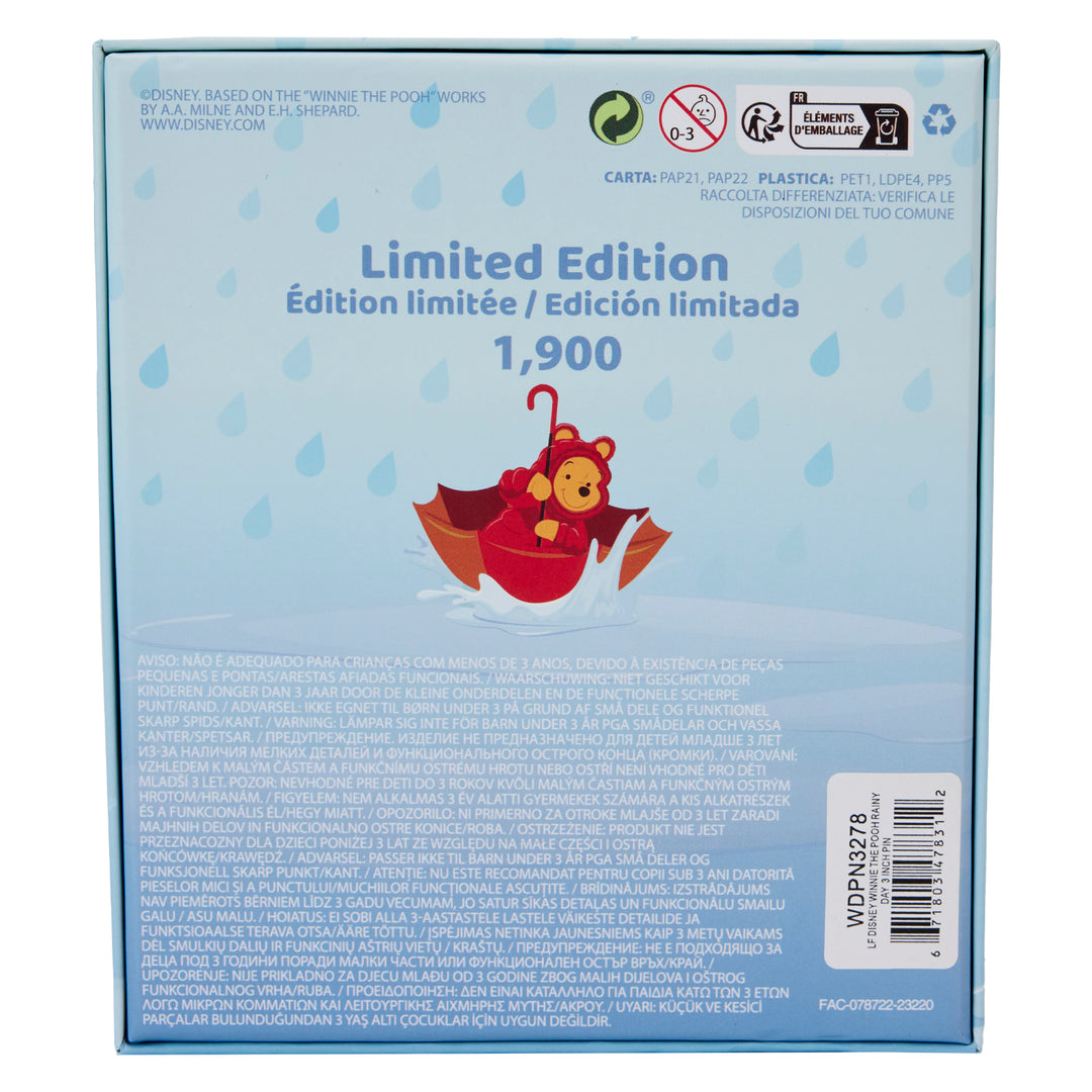 Disney Winnie the Pooh Rainy Day 3" Collector Box Limited Edition Pin