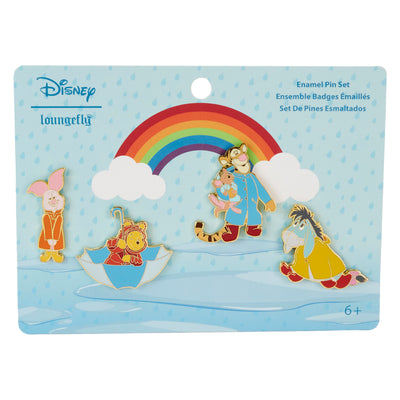 Disney Winnie the Pooh Rainy Day 4 Pc Pin Set