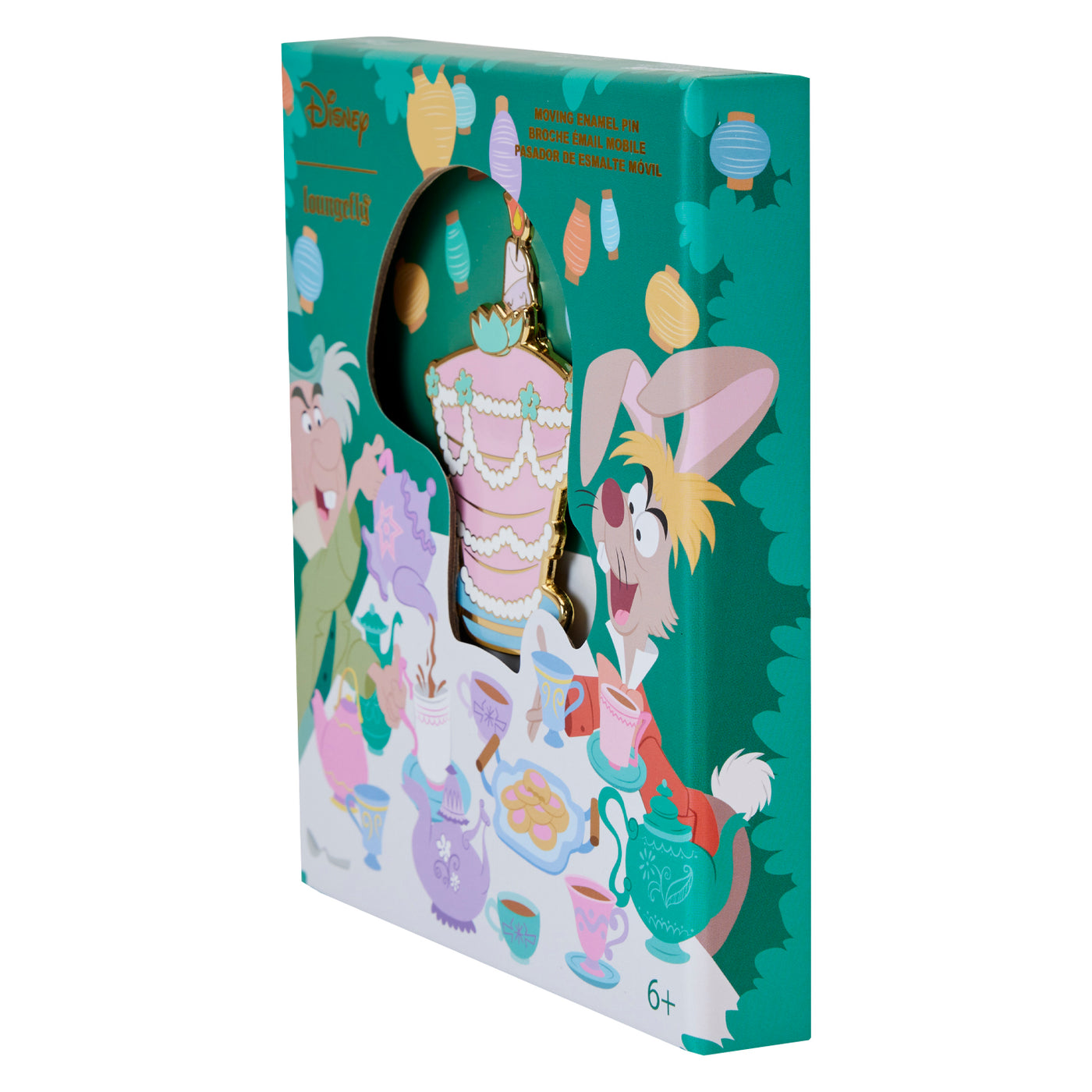 Loungefly Disney Alice in Wonderland Unbirthday Cake Sliding 3" Collector's Box Pin Limited Edition