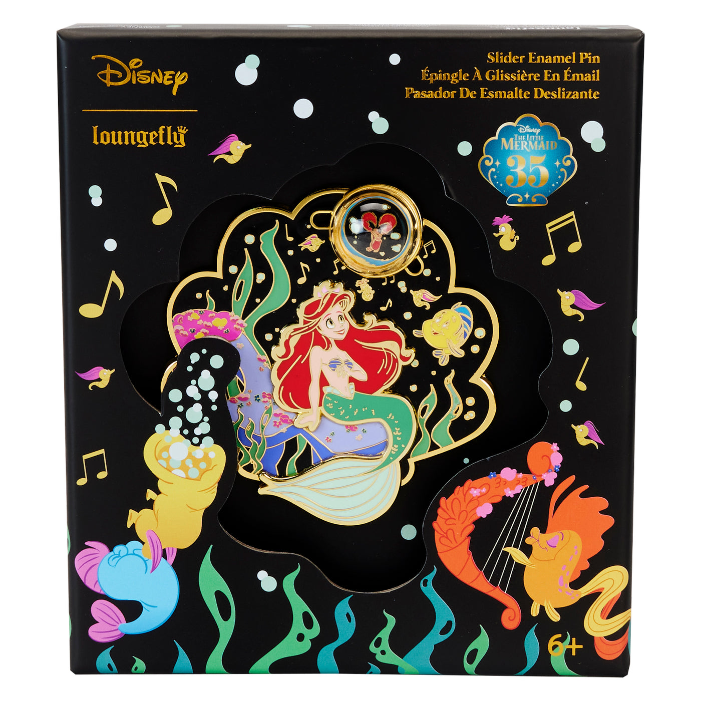 Loungefly Disney The Little Mermaid 35th Anniversary 3" Collector's Box Pin Limited Edition
