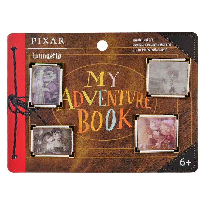 Loungefly Disney Pixar UP 15th Anniversary Adventure Book 4 Piece Pin Set