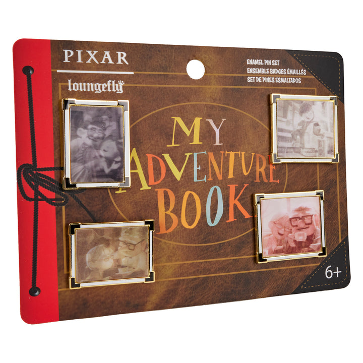 Loungefly Disney Pixar UP 15th Anniversary Adventure Book 4 Piece Pin Set