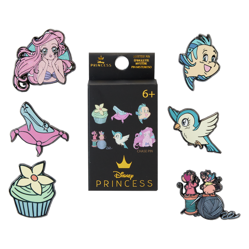 Loungefly Disney Princess Manga Style Mystery Box Pins