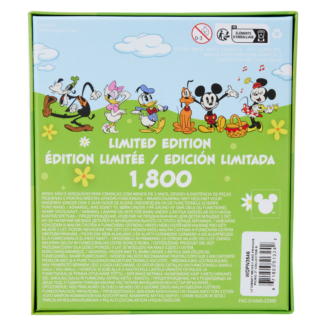 Loungefly Disney Mickey and Friends Picnic 3" Collector's Box Pin Limited Edition