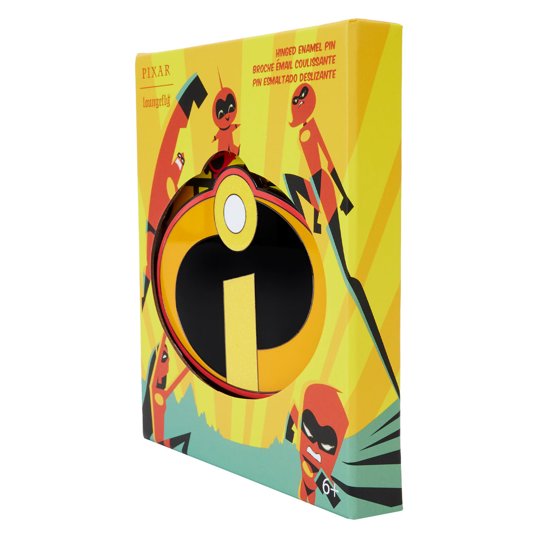 Loungefly Disney Pixar The Incredibles 20th Anniversary Logo Limited Edition 3" Collector's Box Pin