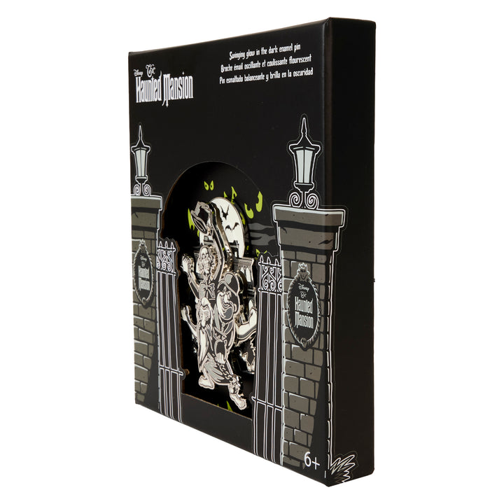 Loungefly Disney Haunted Mansion Hitchhiking Ghost Moving 3"Glow in the Dark Limited Edition Collector Box Pin