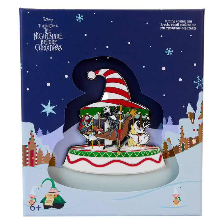 Loungefly Disney The Nightmare Before Christmas Xmas Town Carousel Limited Edition Collector's Box Pin