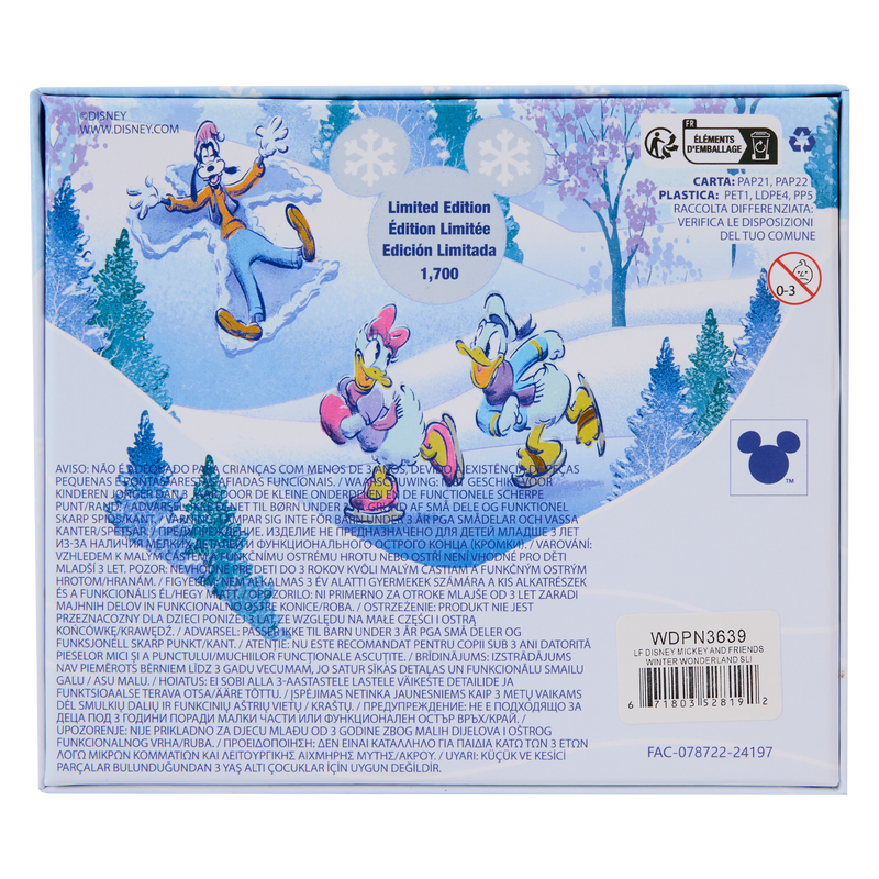 Loungefly Disney Mickey & Friends Winter Wonderland Limited Edition Collector's Box Pin