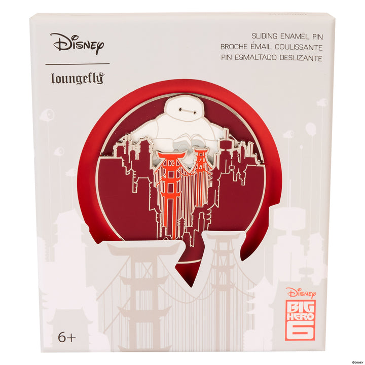 Loungefly Disney Big Hero 6 10th Anniversary San Fransokyo Sliding 3" Limited Edition Collector Box Pin Baymax