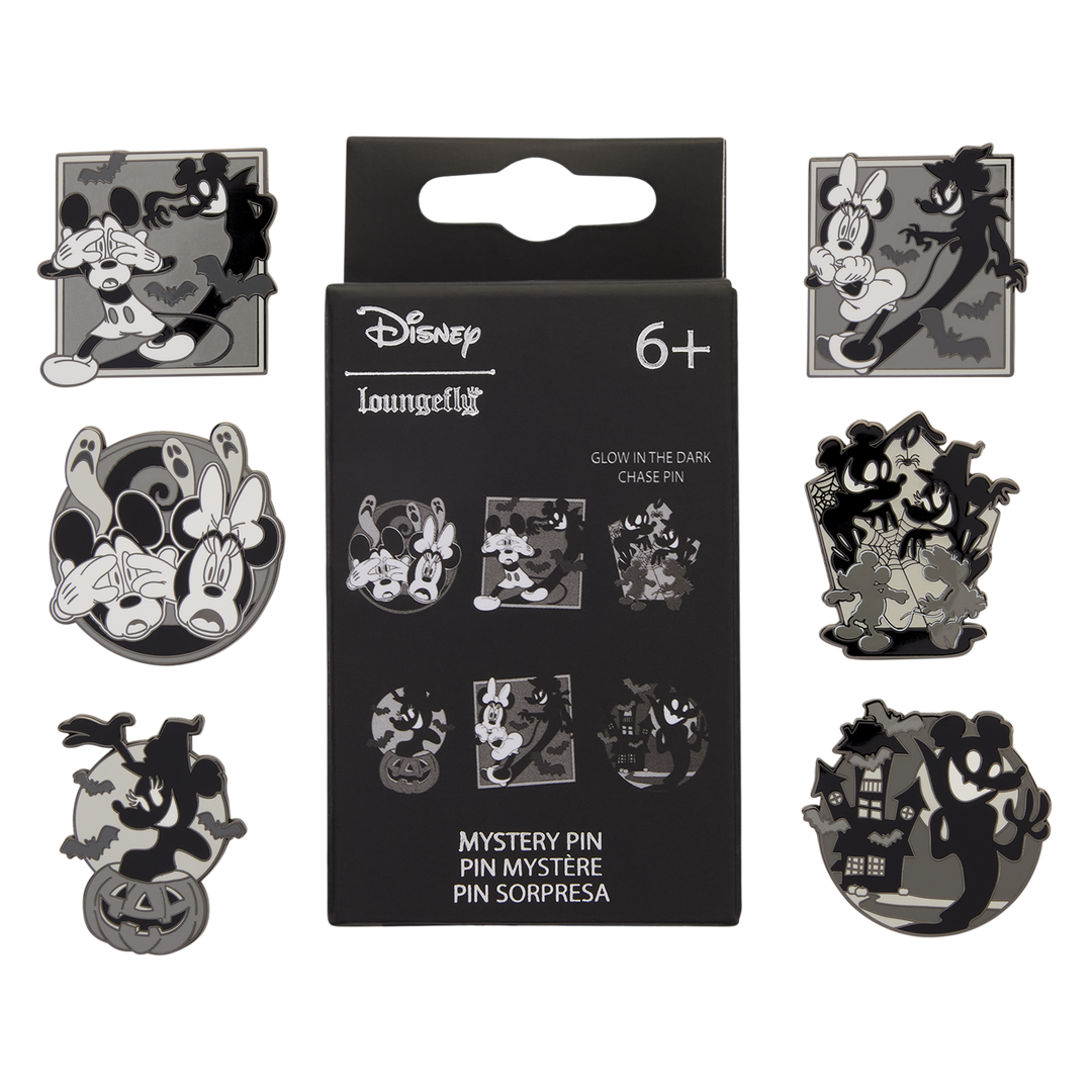 Loungefly Disney Mickey & Minnie Mouse Ghost Mystery Box Pin