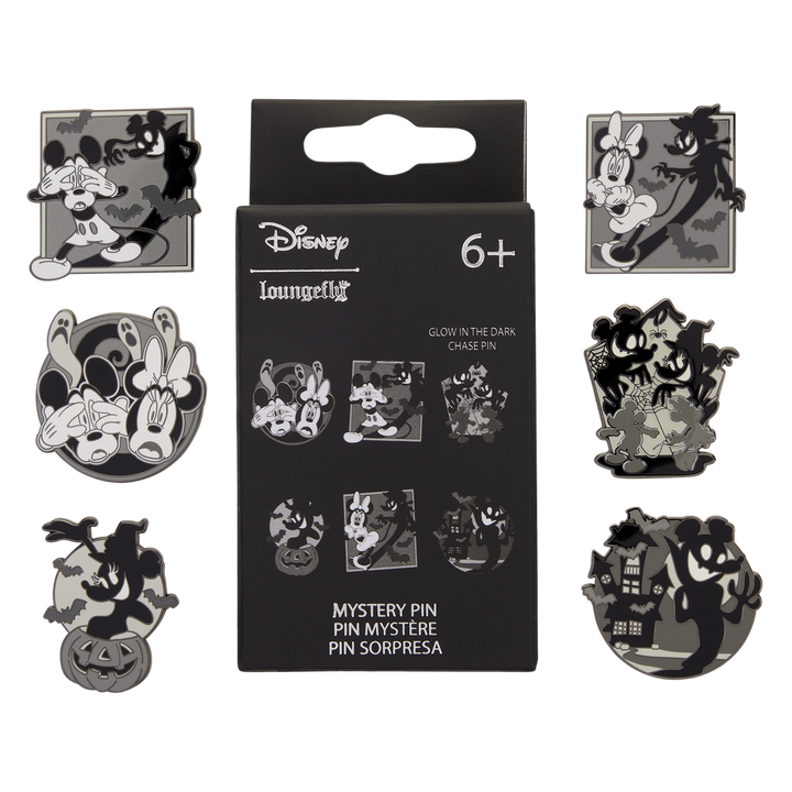 Loungefly Disney Mickey & Minnie Mouse Ghost Mystery Box Pin