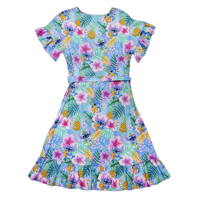 Stitch Shoppe by Loungefly Disney Lilo and Stitch Tropical Wrap "Ilana" Dress