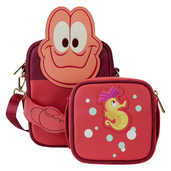 Loungefly Disney The Little Mermaid 35th Anniversary Sebastian Crossbuddies Bag