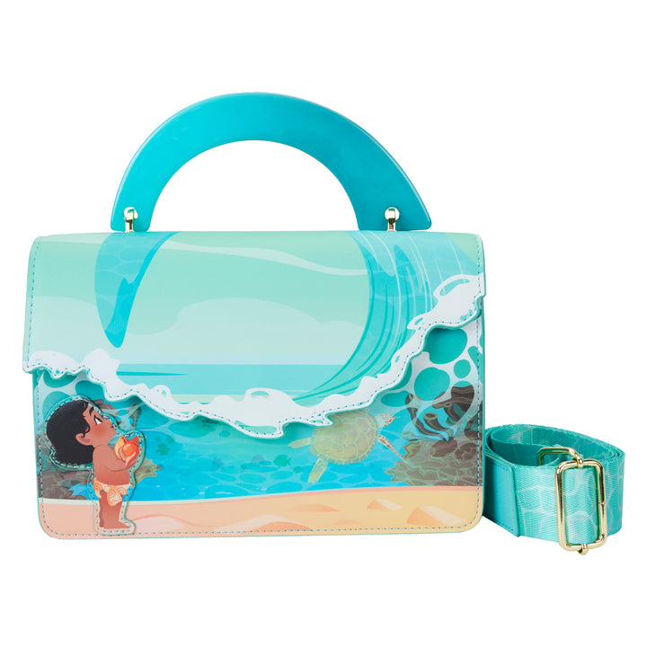 Loungefly Disney Moana Ocean Wave Handle Crossbody Bag