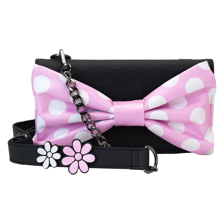 Loungefly Disney Minnie Rock the Dots Floral Clutch Crossbody