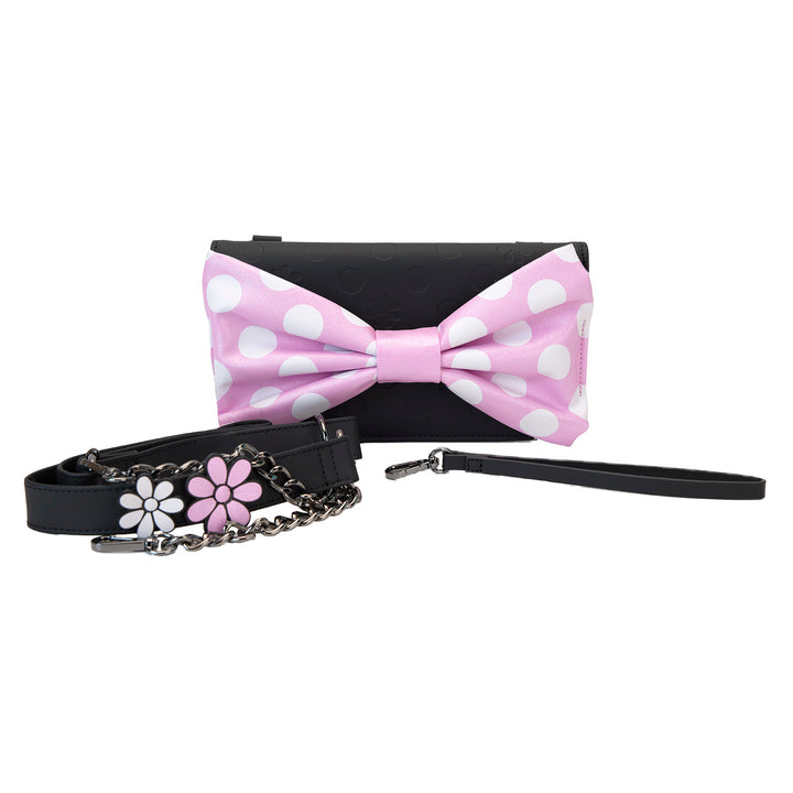 Loungefly Disney Minnie Rock the Dots Floral Clutch Crossbody