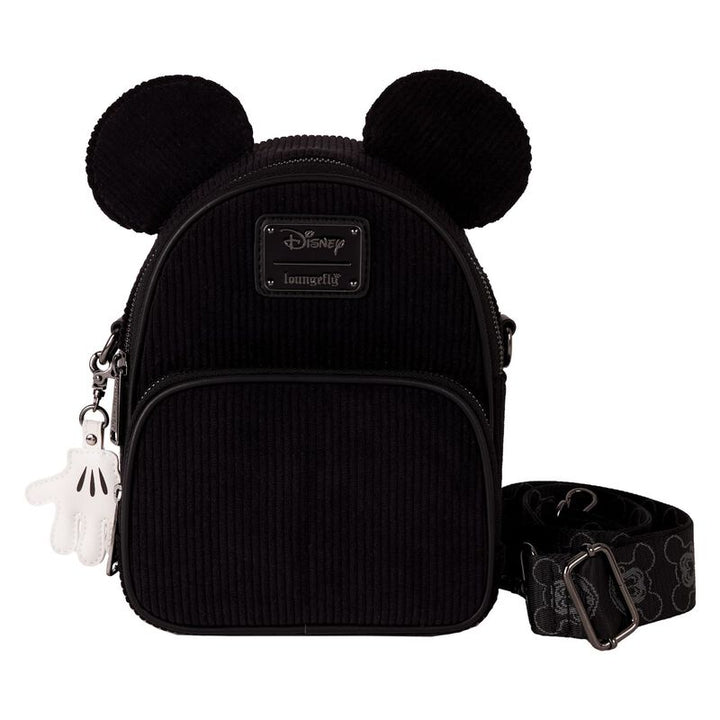 Loungefly Disney Mickey Mouse Classic Corduroy Convertible Mini Backpack & Crossbody Bag