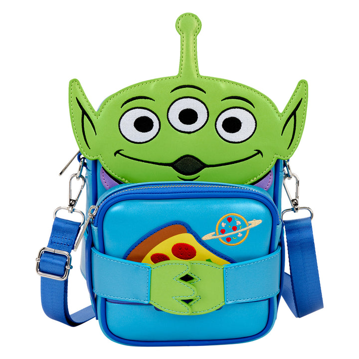 Loungefly Disney Pixar Toy Story 30th Anniversary Alien Crossbuddies Cosplay Crossbody Bag with Coin Bag