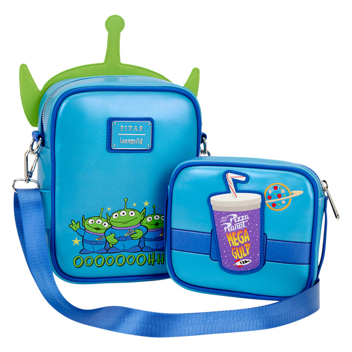 Loungefly Disney Pixar Toy Story 30th Anniversary Alien Crossbuddies Cosplay Crossbody Bag with Coin Bag
