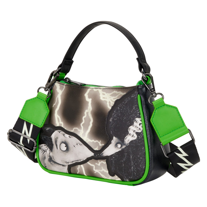 Loungefly Disney Frankenweenie Sparky & Persephone Glow in the Dark Crossbody Bag